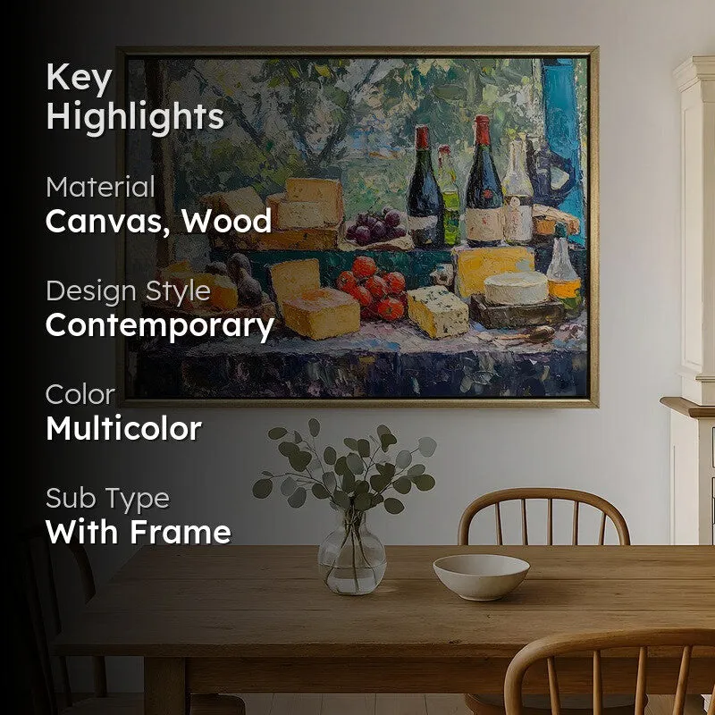 Summer Feast Canvas Wall Painting With Frame media 2