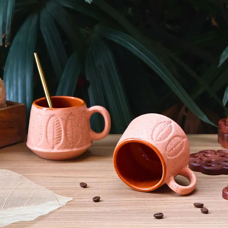 Adriano Ceramic Tea Cup (240 mL/Peach) media 5