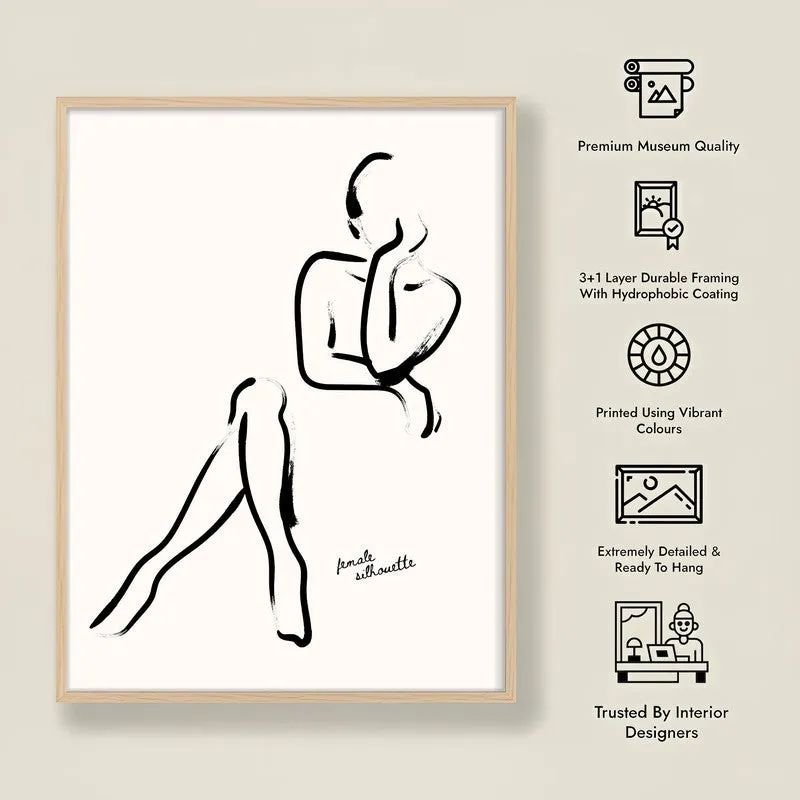 Unfolded Ease Canvas Wall Painting With Brown Frame media 10