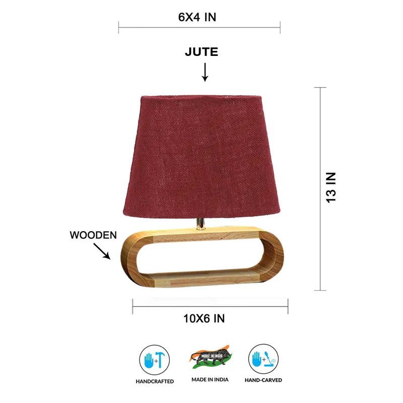 Sienna I Curve Jute Table Lamp - Maroon,Brown media 7