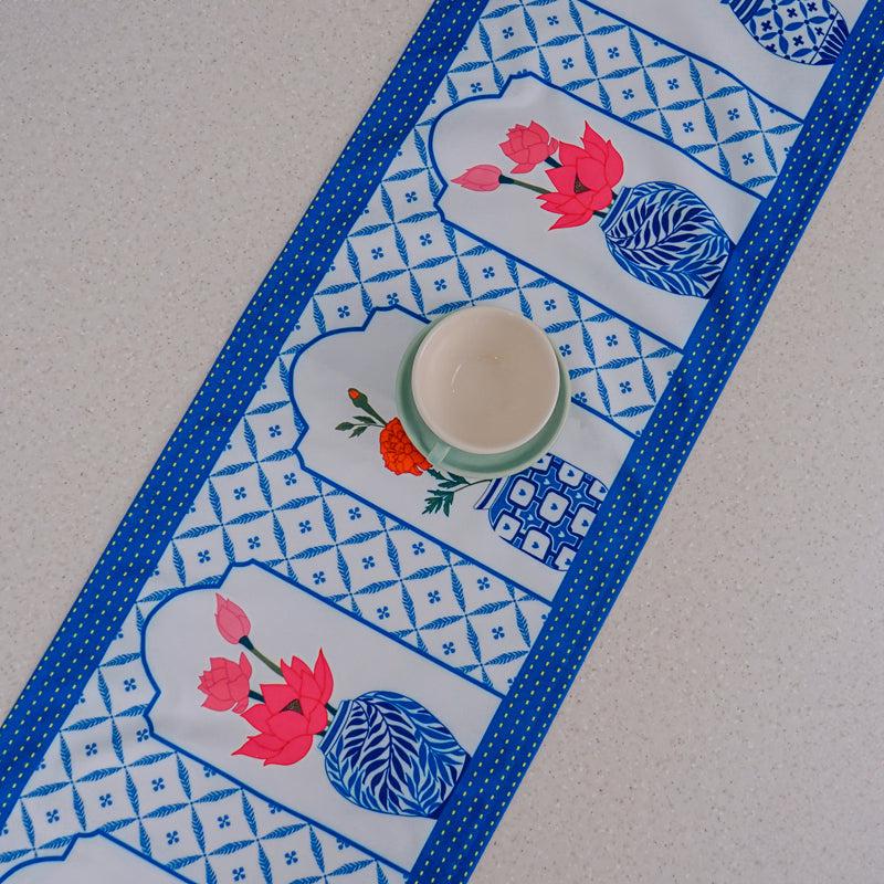 Indigo Pottery Poly Canvas Table Runner media 3