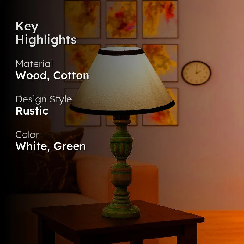 Arvello Niro Wooden Table Lamp - White media 2