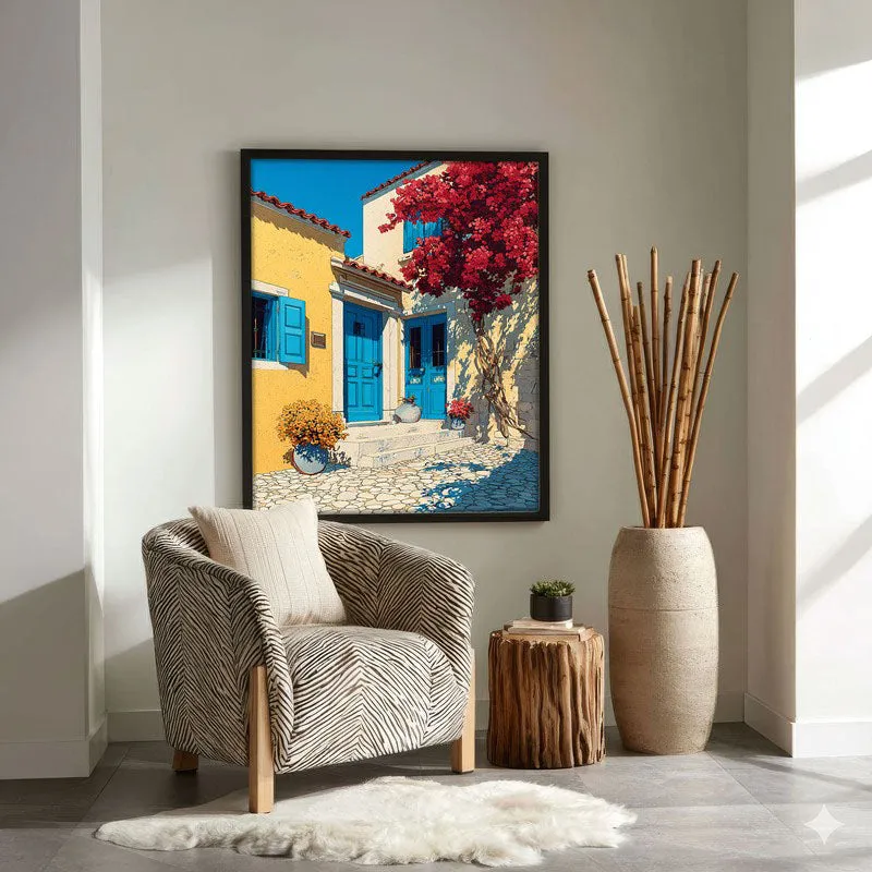 Petal shade Canvas Wall Painting - Black Frame media 4