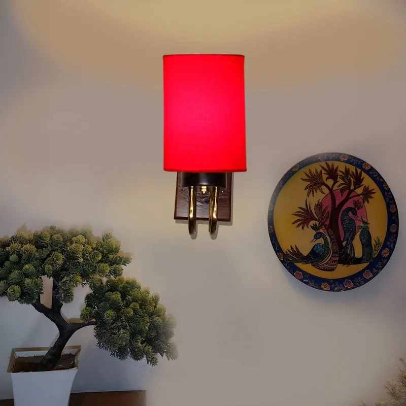 Gilded Arch Cotton Wall Lamp - Red media 4