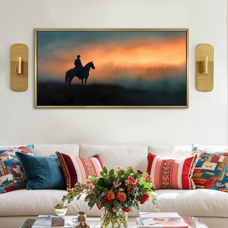 Horizonfall Canvas Wall Painting With Frame