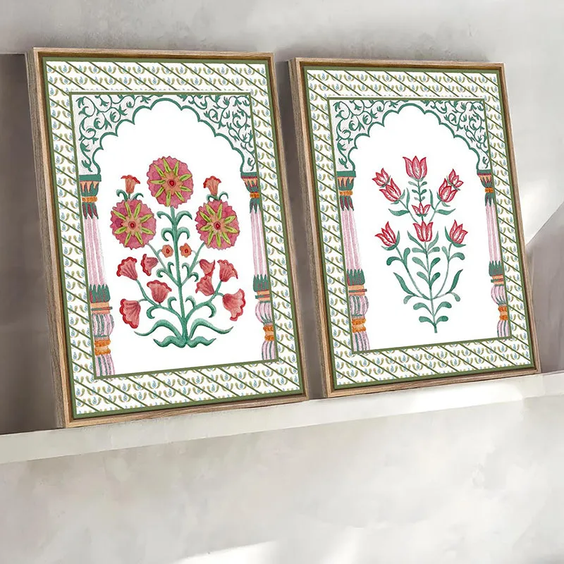 Nazneen Ethnic Canvas Wall Art - Set Of Two media 4
