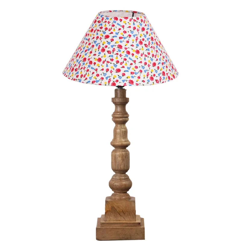 Fleura Cone Arbor Wooden Table Lamp - Multicolor media 6