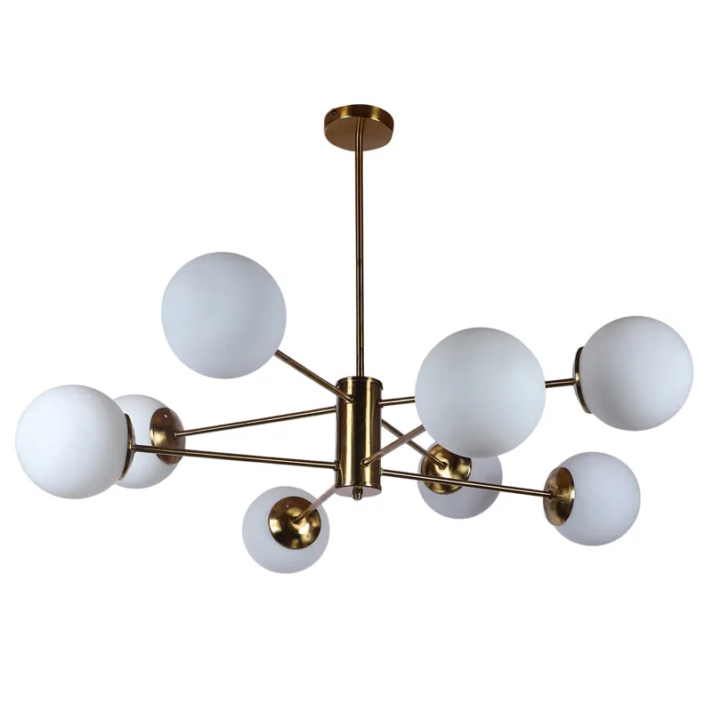Industrial Multi-Globe Metal Ceiling Lamp - Gold & White media 4