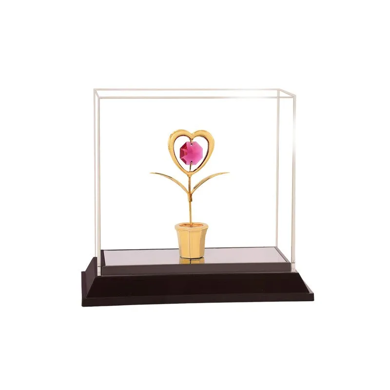 Heart Pot Crown 24K Gold Plated Mild Steel Showpiece media 4