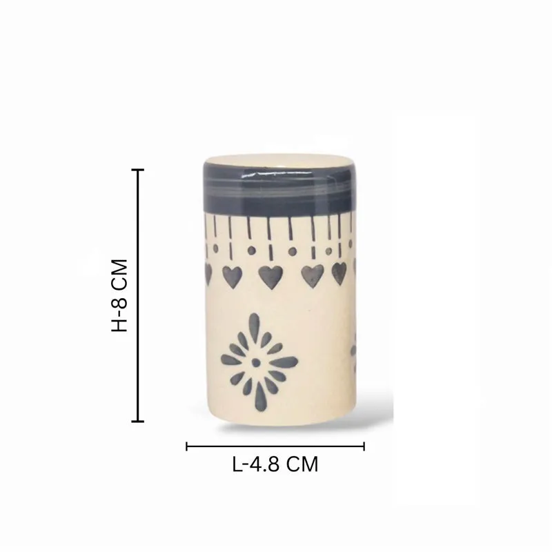 Ambar Ceramic Salt & Pepper Shaker (80 mL Each) - Set Of Two media 8