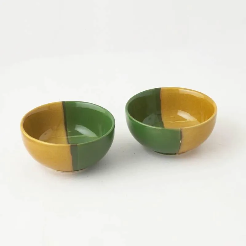 Dual Hue Bowl (Green & Yellow)- Set Of Two media 3