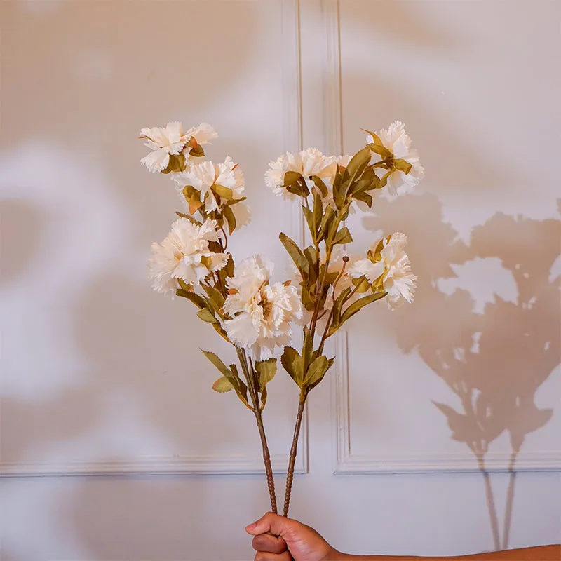 Faux White Festiva Peony Flower Stick (28 CM) - Set Of Two media 3