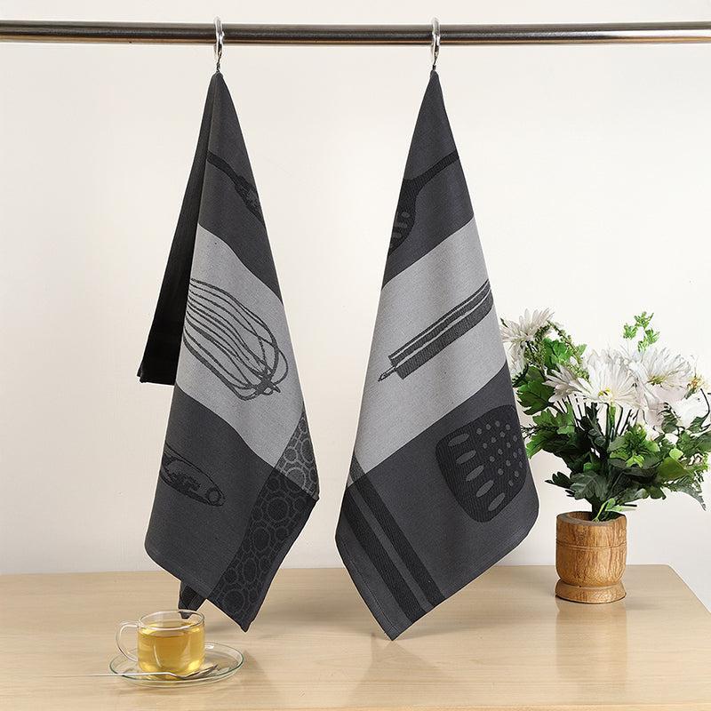 Farmhouse Linen Cotton Kitchen Towel - Set Of Two