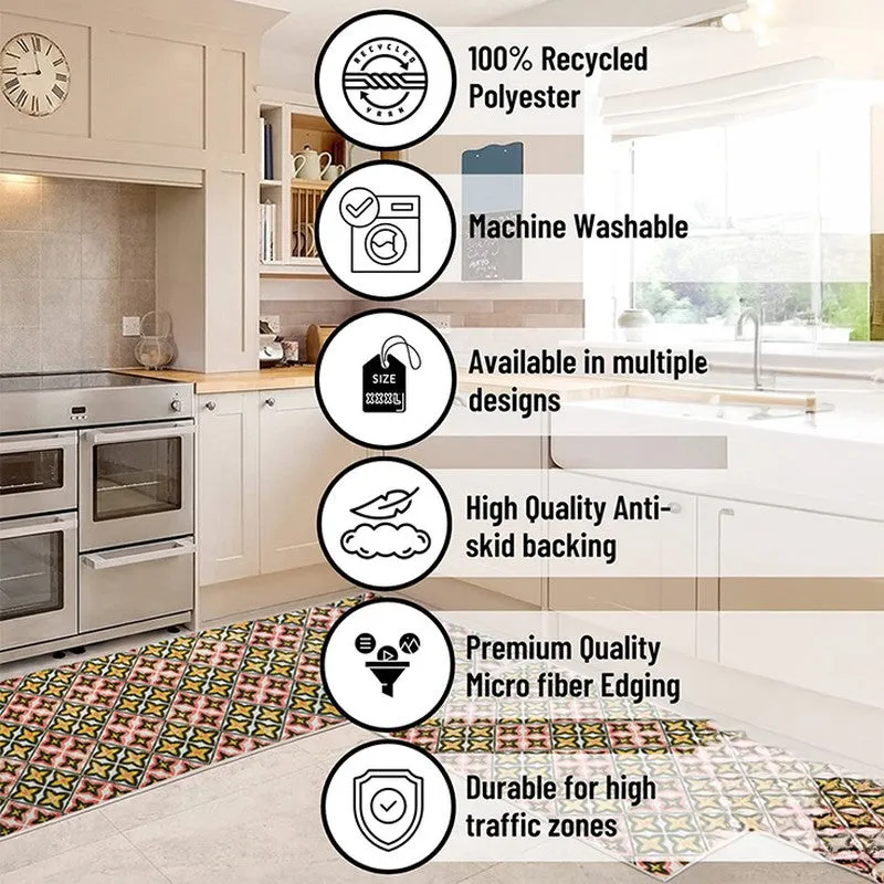 Muted Mosaic Kitchen Floor Mats - Set of Two media 10