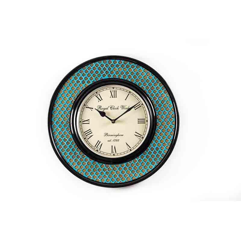 Scaley Handpainted Wall Clock - Blue media 5