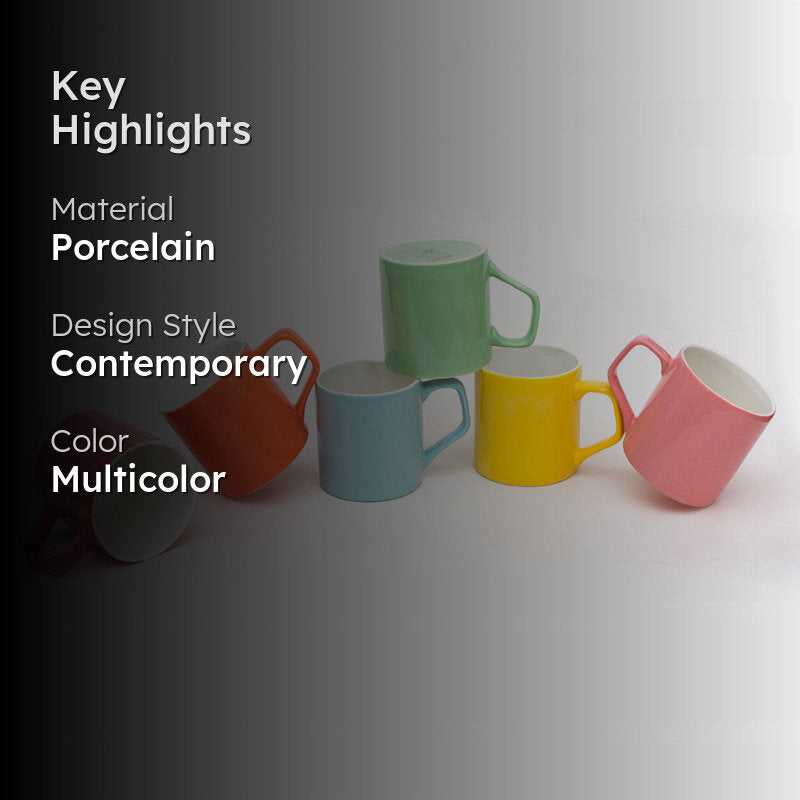 Ryder Porcelain Tea Cup (175 mL Each) -  Set of Six media 2