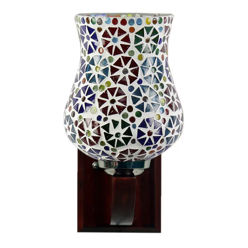 NovaHaven Mosaic Wooden Wall Lamp media 6