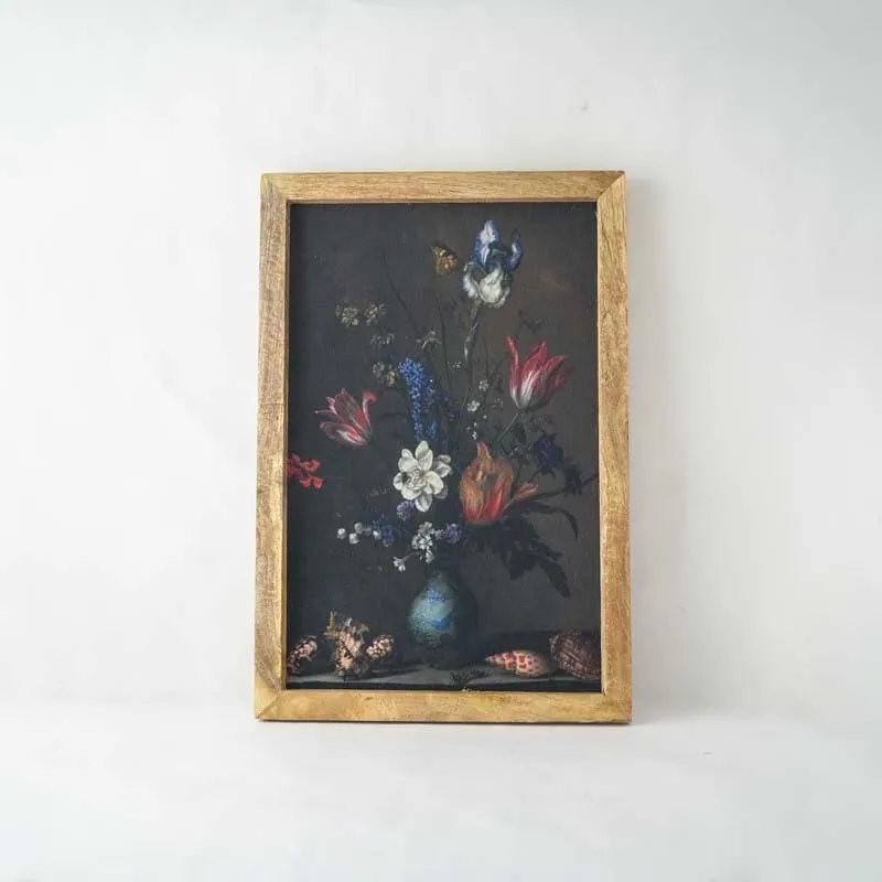 Retro Floral Canvas Painting media 4