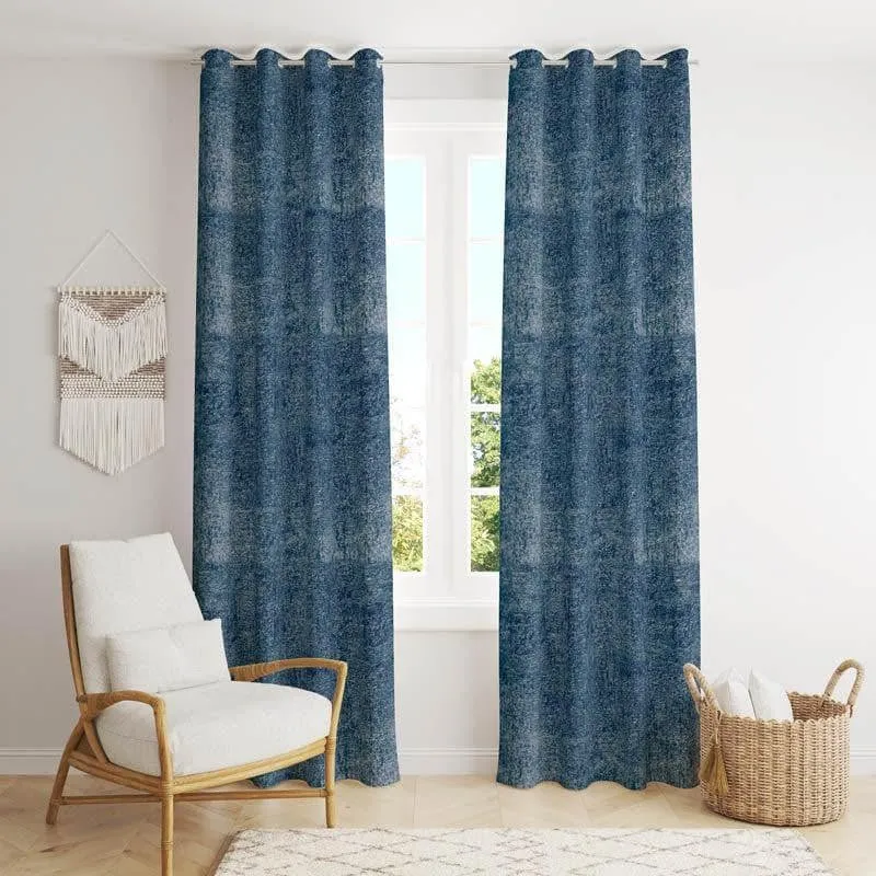 Zephyr Jacquard Single Curtain (Blue) media 1