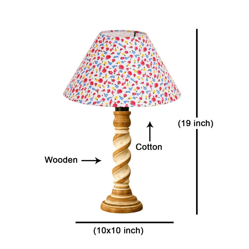 Modera Solvo Floral Wooden Table Lamp - Multicolor media 8