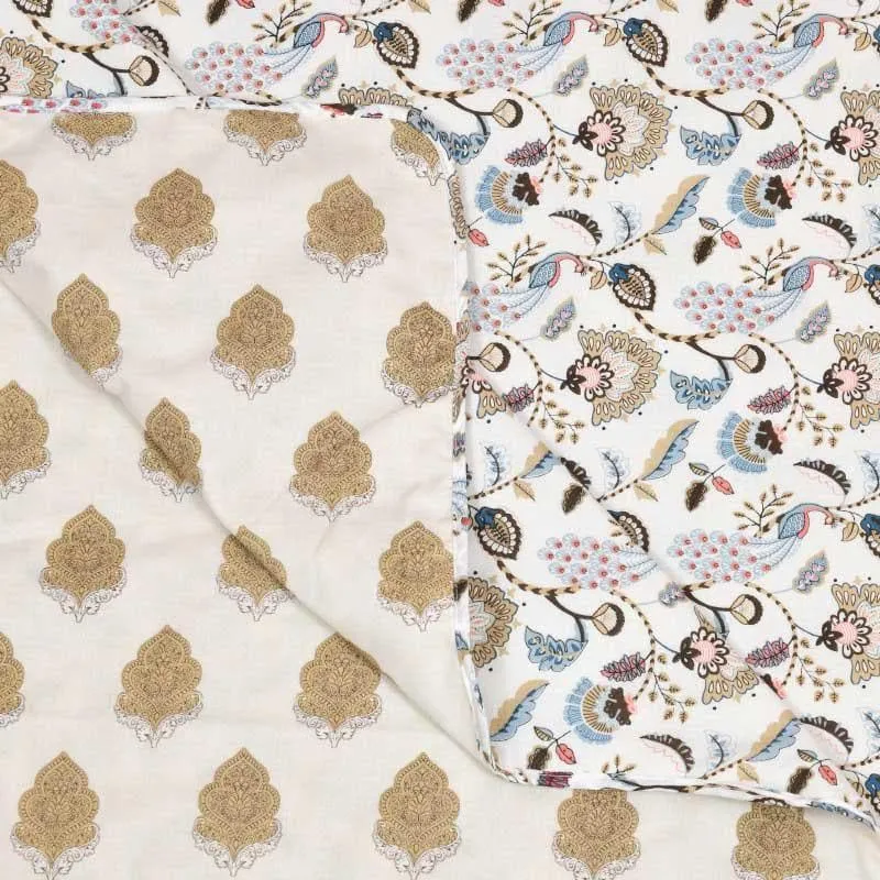 Floral Riyad Printed Green Cotton Dohar media 6