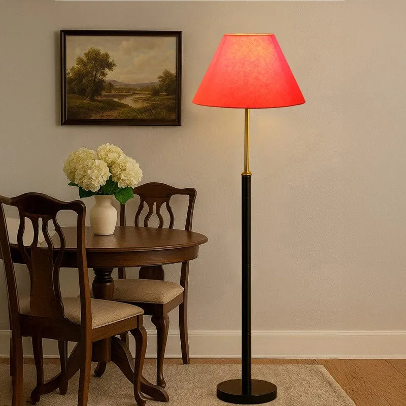 Halo Beam Wooden Floor Lamp - Orange media 3