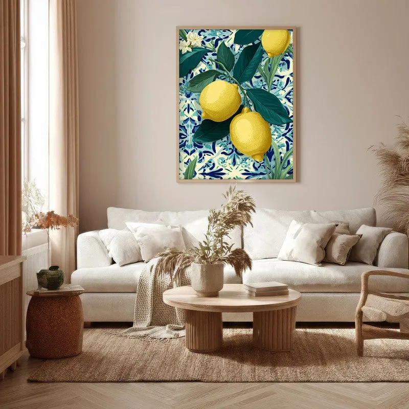 Limonia Canvas Wall Painting With Brown Frame media 5