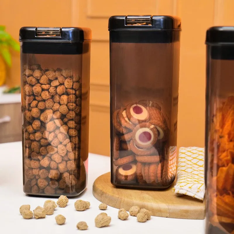Snaplock Store Aura Air Tight Container (Black/1500 mL Each) - Set of Two media 5