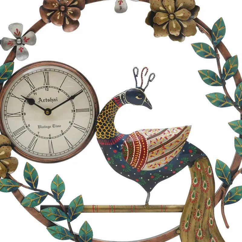 Peacock Clock Iron Wall Accents media 6