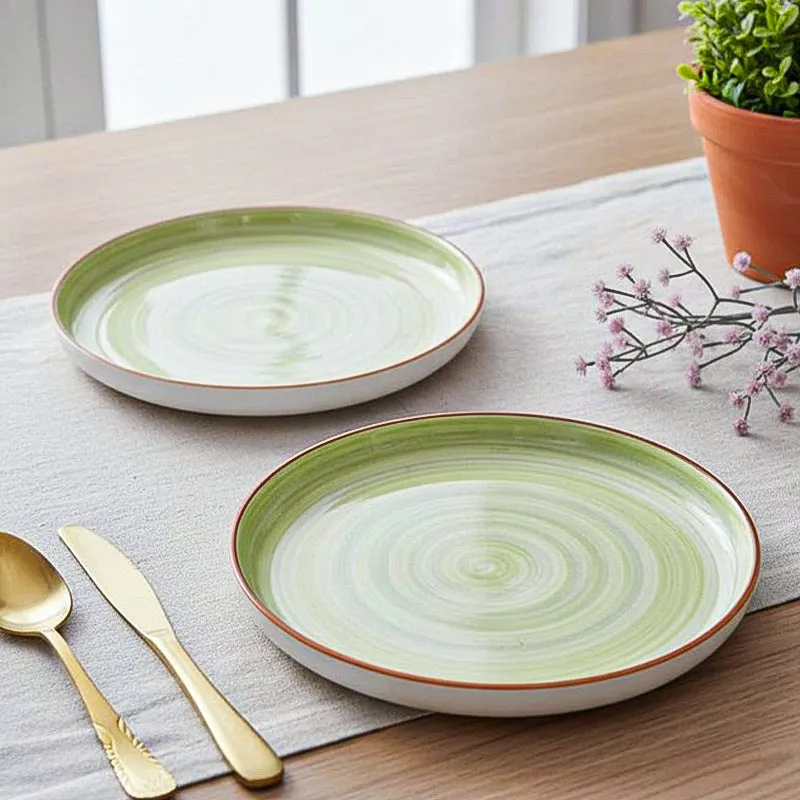 Lunar Green Snack Plate - Set Of Two media 1