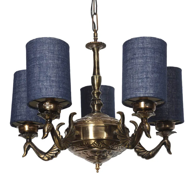 Amour Cylindrical Golden Antique Ceiling Lamp media 3