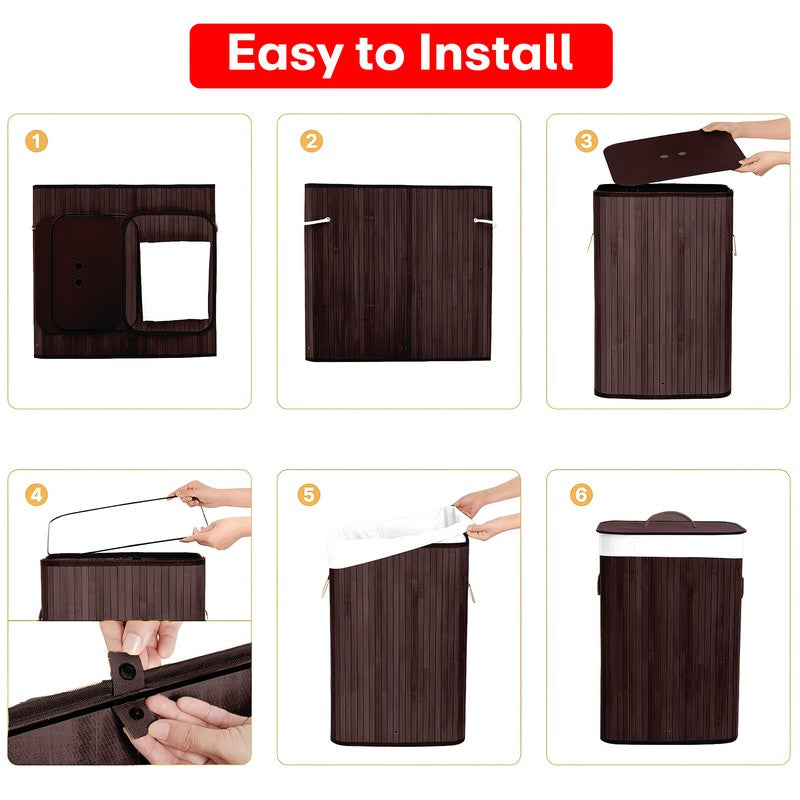 Rioware UrbanRib Laundry Basket - Brown media 7