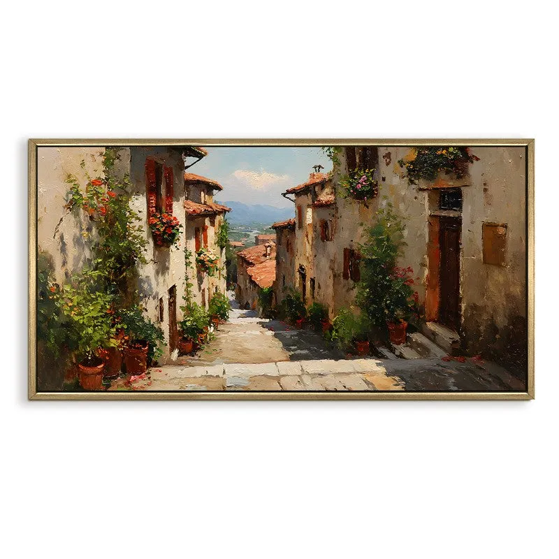 Gilded Gloaming Canvas Wall Painting With Frame media 3