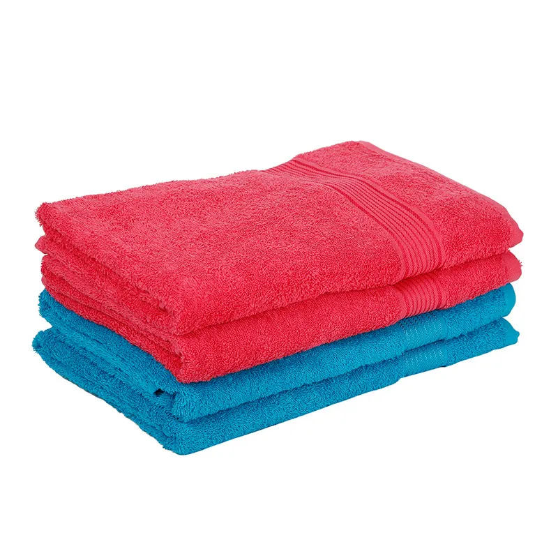 Nuage Cotton Bath Towel (Blue & Pink) - Set Of Four media 4