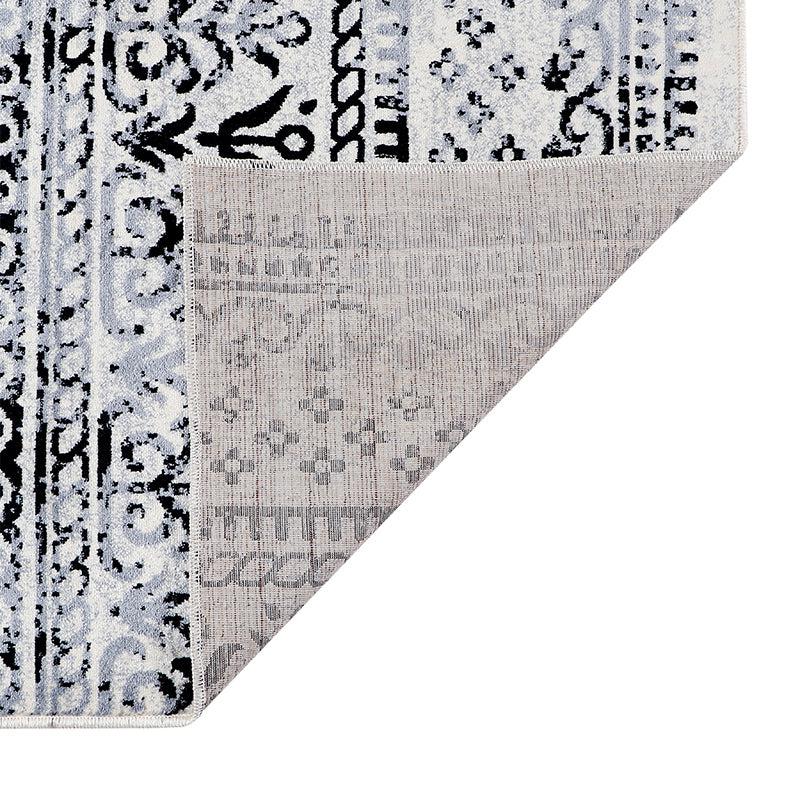 Karta Non-Anti Skid Nylon Runner Rug - Grey & Black media 3