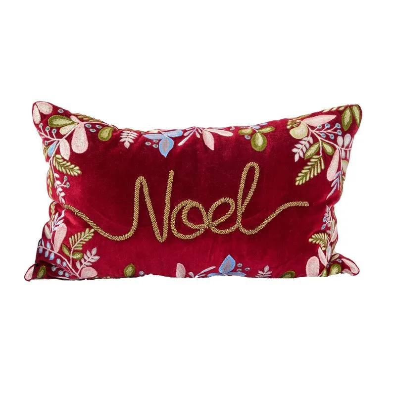 Royal Crimson Cotton Velvet Cushion media 3