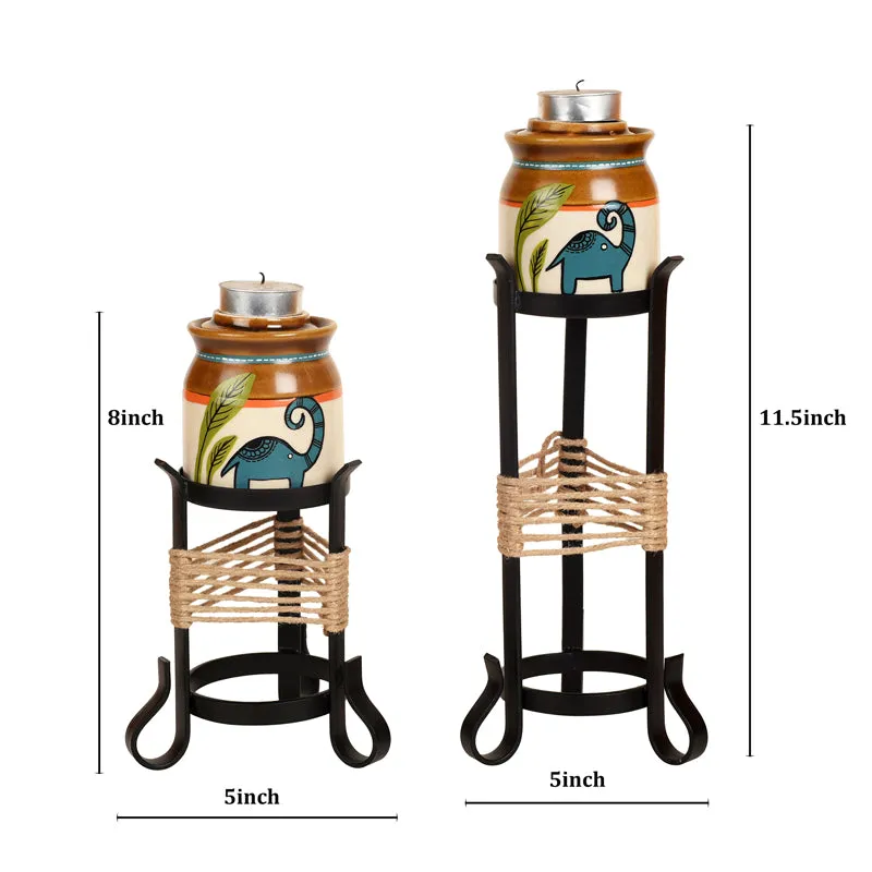 Hima Tealight Candle Holder With Jar media 6