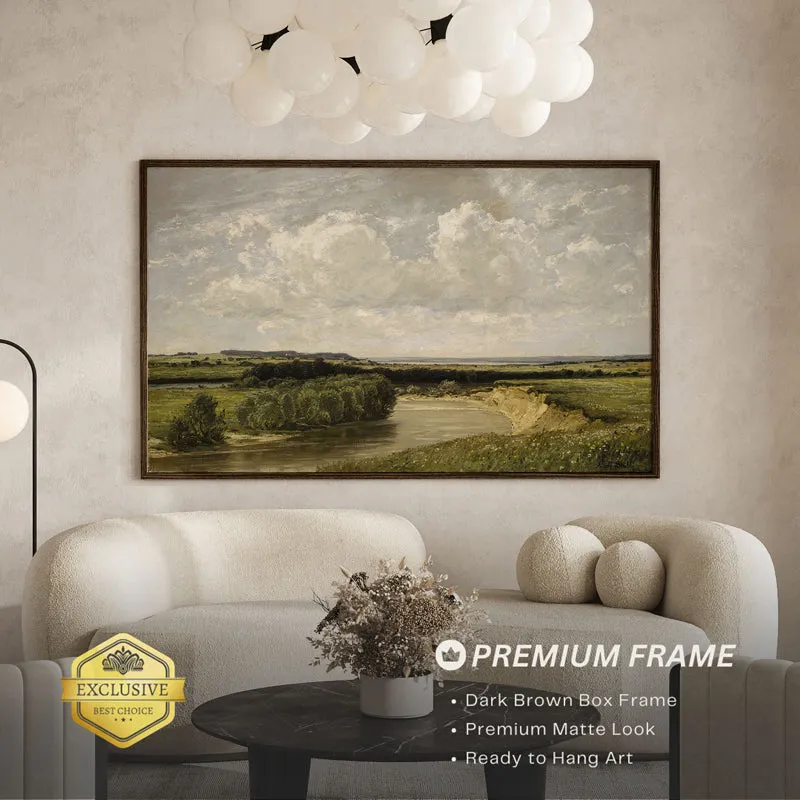 Winding Brooks Wood Wall Art With Frame - Black media 3