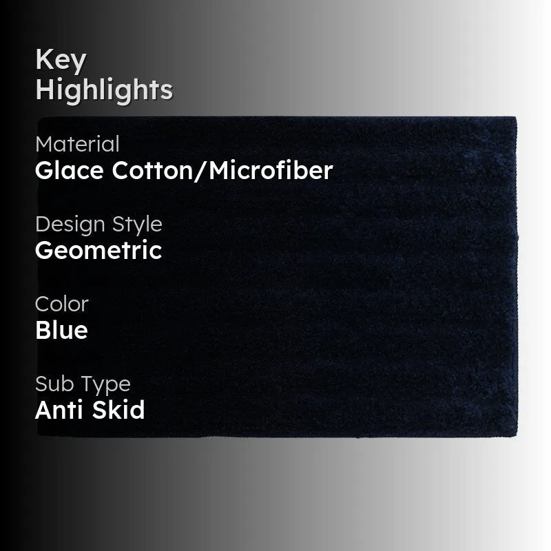 Averra Cotton Bath Mat - Navy Blue media 2