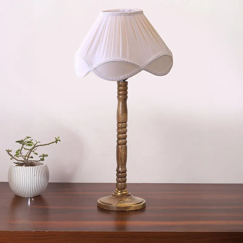 Terra Light Table Lamp With Wooden Base - White media 3