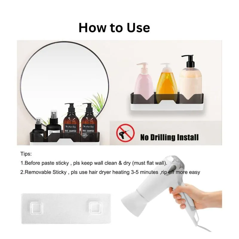 Self (Adhesive Plastic Bathroom Racks) - Set Of Two media 6
