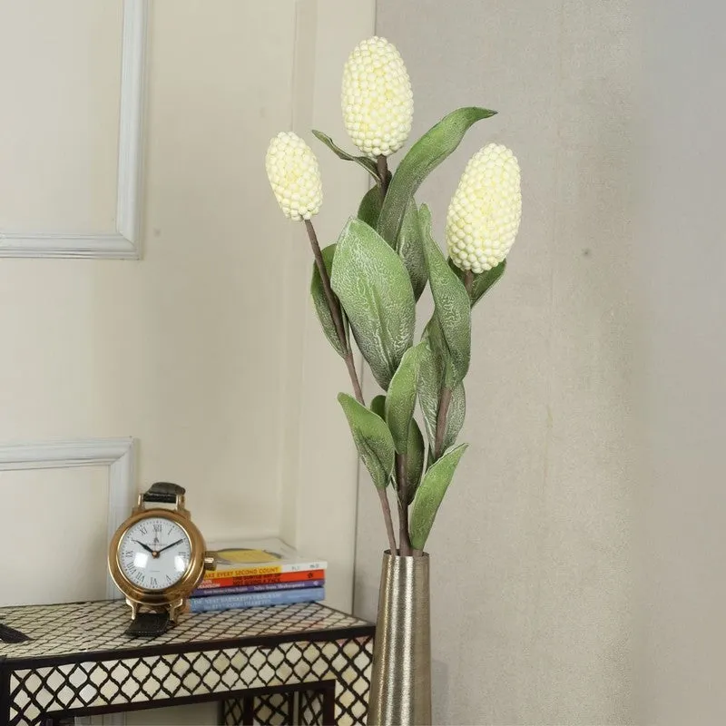 Decorative Artificial Corn Stalk Flower - White media 1