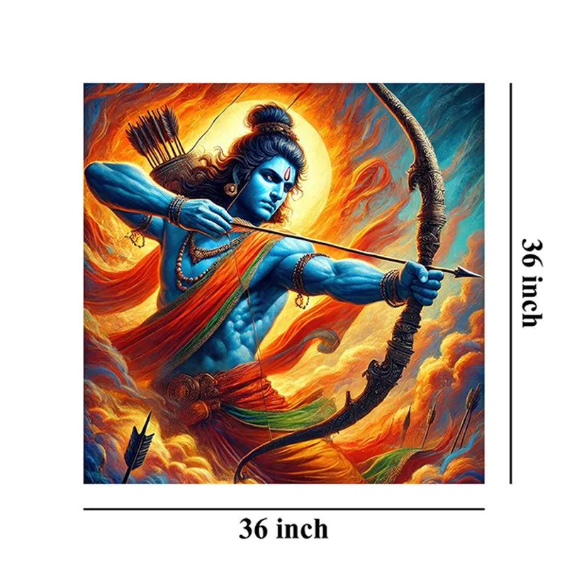 Lord Rama Warrior Wall Painting media 8