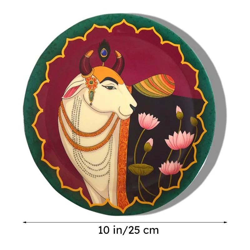 Nandi Pichwai Wall Plate media 5