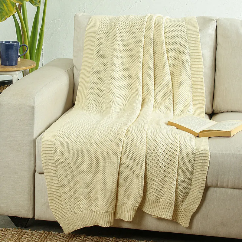 Artistry Cotton Throw - White media 1