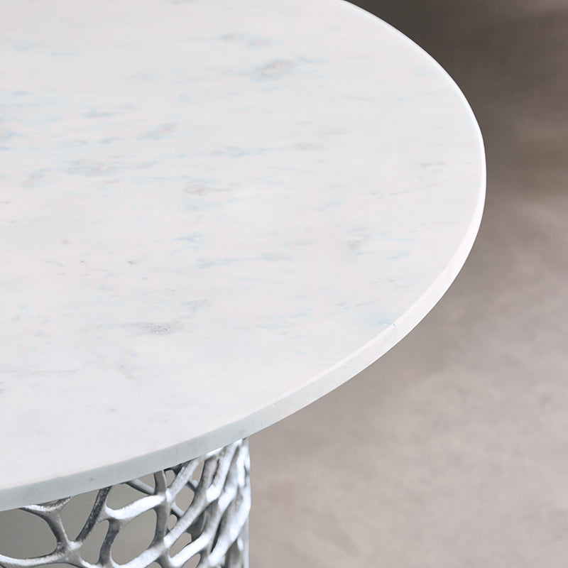 Intrica Fat Aluminum Center Table - Silver media 3