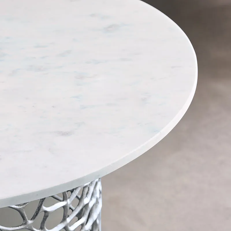 Intrica Fat Aluminum Center Table - Silver media 3