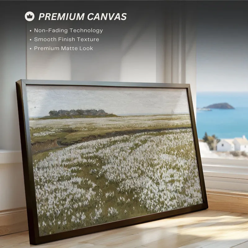 Path Of Flowers Wood Wall Art With Frame - Black media 4