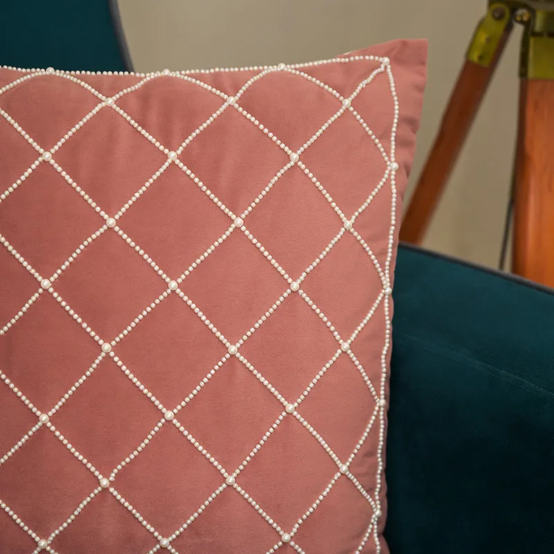 Jewel Grid Embroidered Cushion Cover media 5