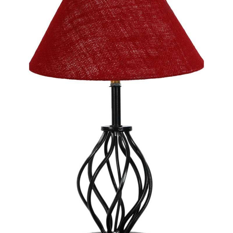 Meriyo Fabric Table Lamp - Red,Black media 5